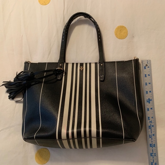 Tori Burch Kerrington Striped Tassel Tote - Picture 7 of 11